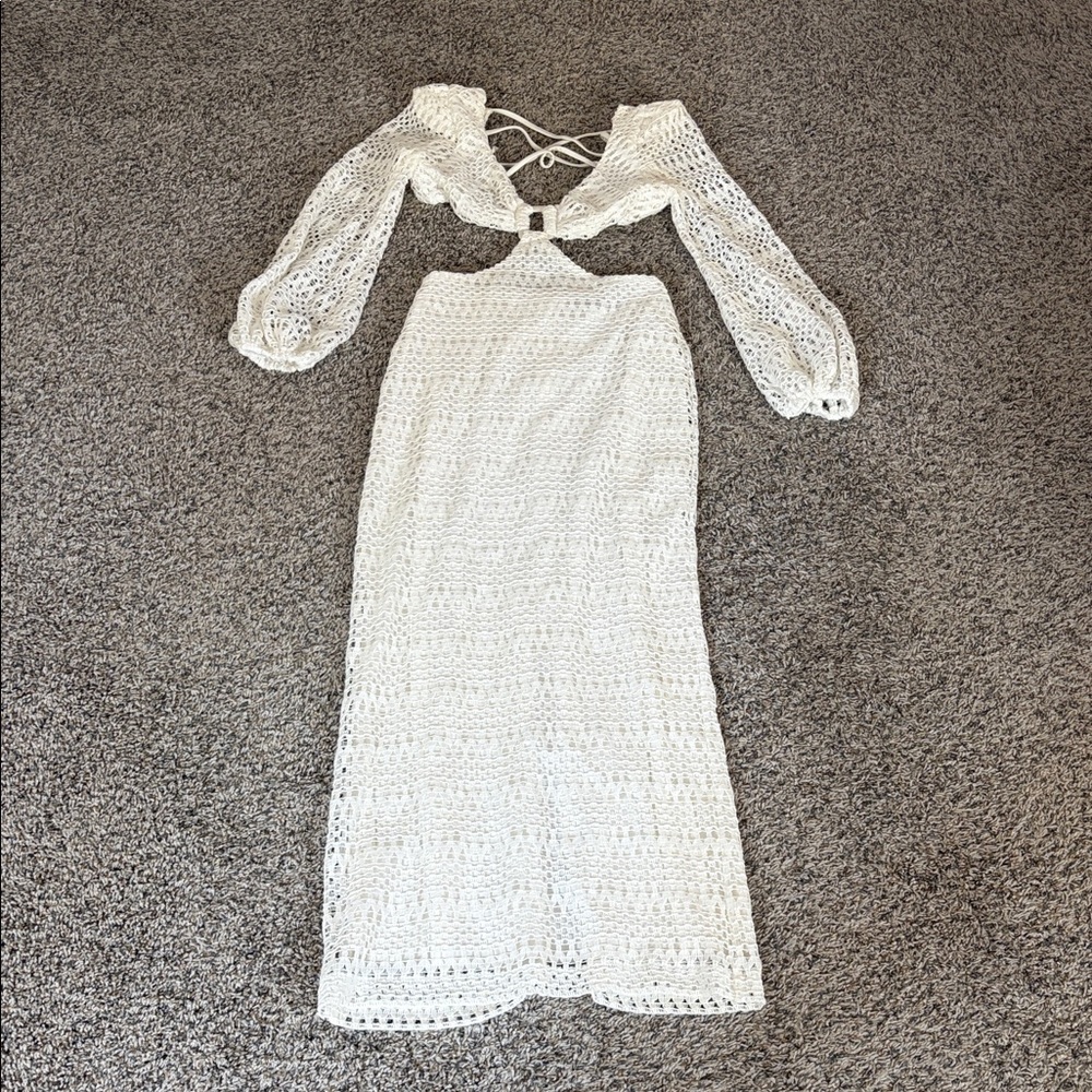 White crochet Patbo dress - Picture 3 of 6